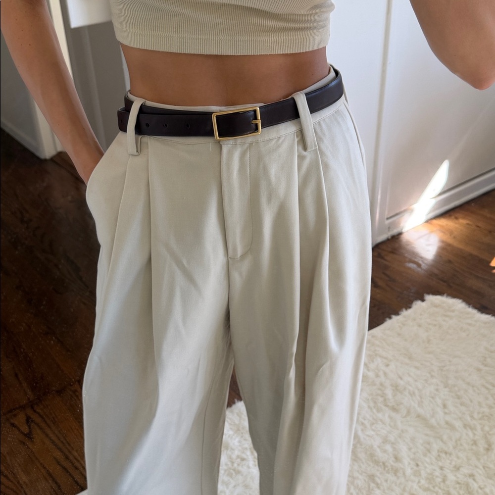 DISSH Cream Pleated Trousers